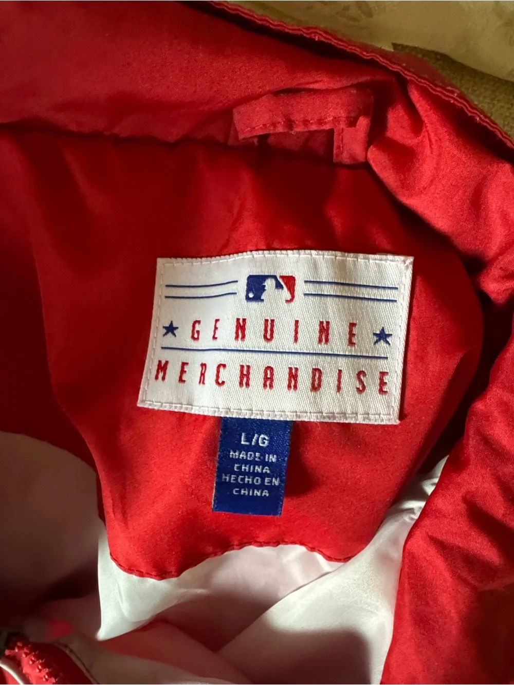 Philadelphia Phillies 1/4 zip red windbreaker jacket by G-III Size Large